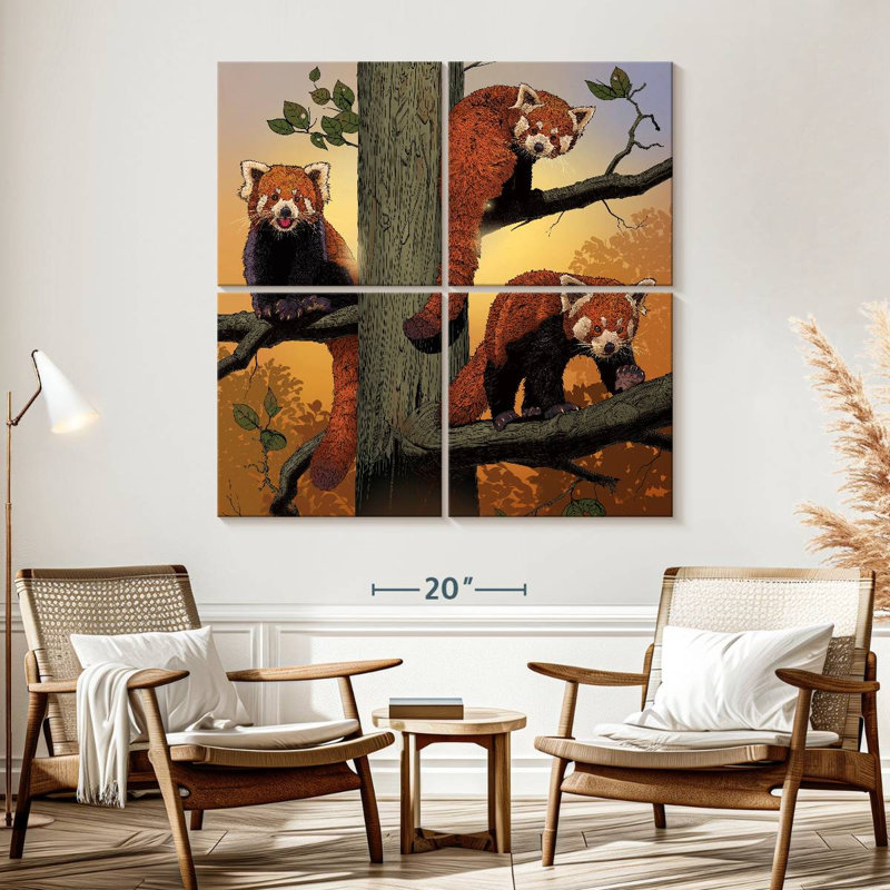 Brampt Red Pandas, 57" H x 57" W