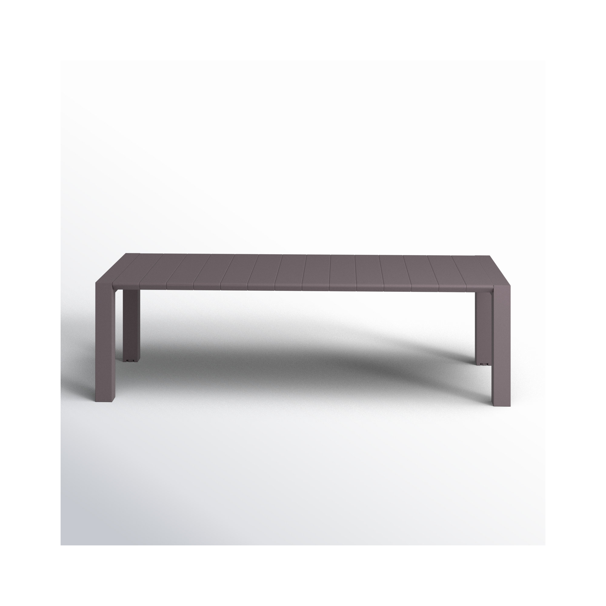 Farrah Extendable Plastic / Acrylic Outdoor Dining Table, Rattan Brown, 39" W x 102" L x 29.5" H