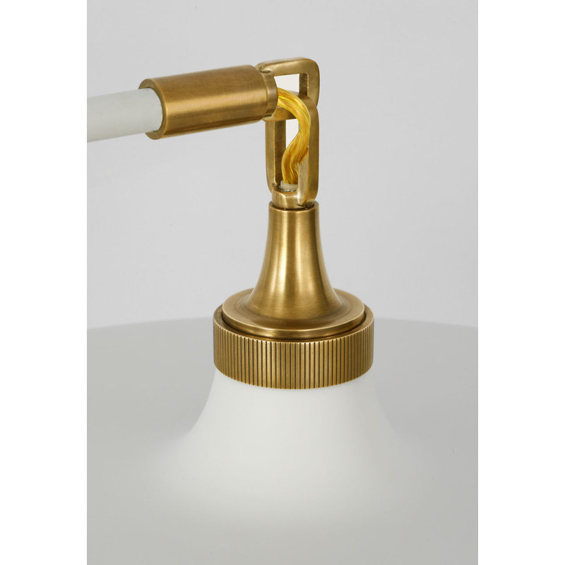 Piatto 63" Linear Pendant with Shade, Hand-Rubbed Antique Brass/Plaster White