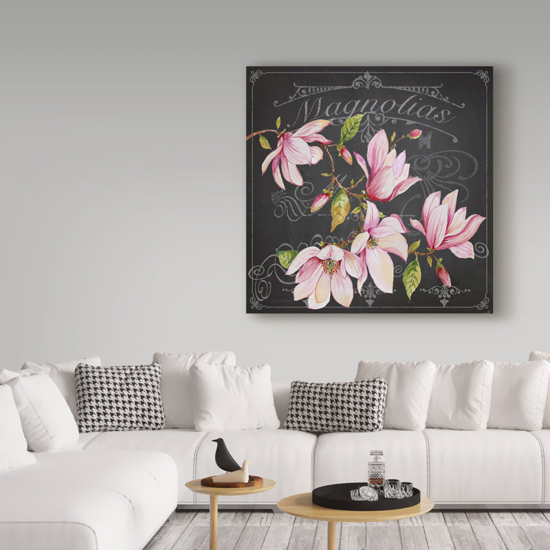 «Magnolias 2» par Deagen, impression sur toile tendue, H 35 po x l 35 po x P 2 po