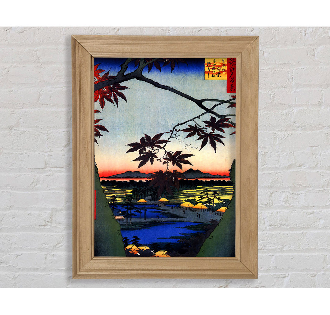 Hiroshige Ahornbäume bei Mama - Druck