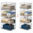 4-Tier Stackable Closet Organizers And Storage Basket, Foldable Closet Shelf Organizer System-404549334