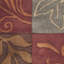 Tapis en laine / coton / latex touffeté à la main Hodgson en rouge / brun / gris-20794525