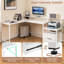 L-Shaped Metal Base Computer Desk