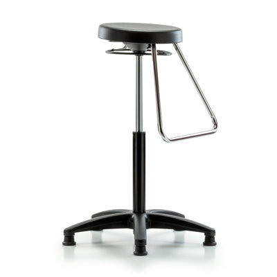 Adjustable Height Lab Stool with Footrest