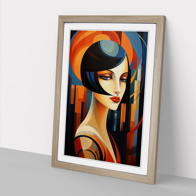 Single Picture Frame Print on Wood, Oak Framed, 46cm H x 34cm W