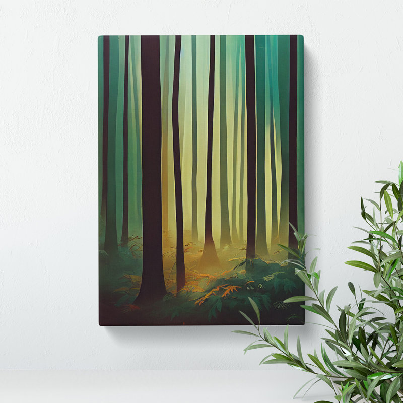 XV1022-4734X Tranquil Forest - Print, Wrapped Canvas, 50cm H x 35cm W, No Matte