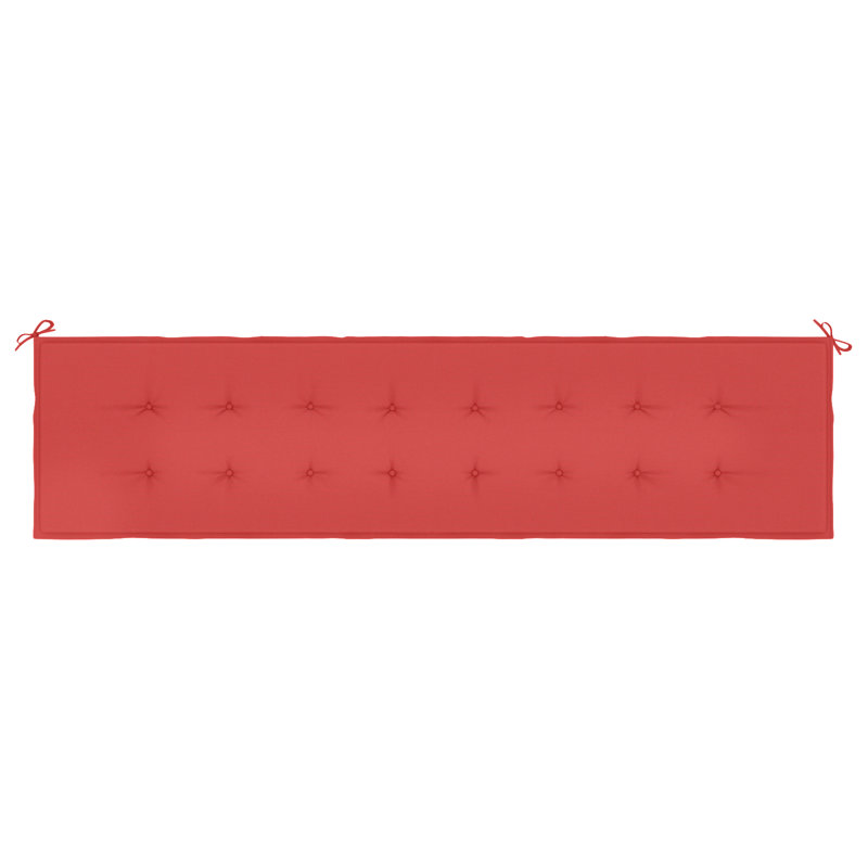 Coussin de siège extérieur en tissu Oxford, Rouge, H 1,2 po x l 78,7 po x P 19,7 po