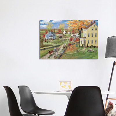 «Autumn Chores» par Bob Fair - peinture sur toile tendue