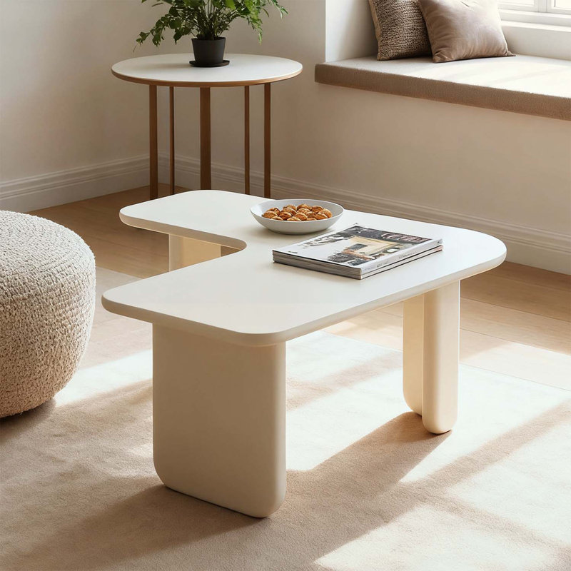 Table d'appoint à boire pour canapé, salon, appartement, Blanc