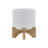 5" CHEVRON PLANTER W/ STAND, WHITE-866567510