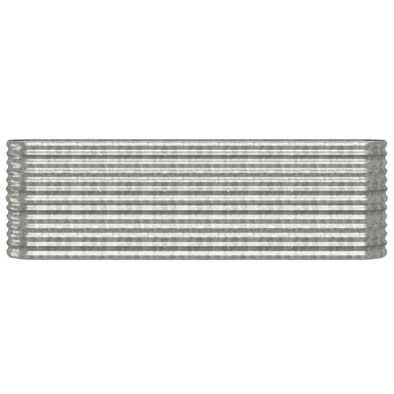 Garden Raised Bed Powder-coated Steel, Silver, 68 cm x 224cm x 40cm