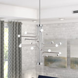 Lustre linéaire moderne Spoutnik à 16 lumières Dittrich