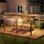 Pergola d'extérieur 12 pi x 16 pi, treillis de jardin en bois avec structure stable pour supporter les plantes grimpantes, jardin, patio, cour, terrasse, brun