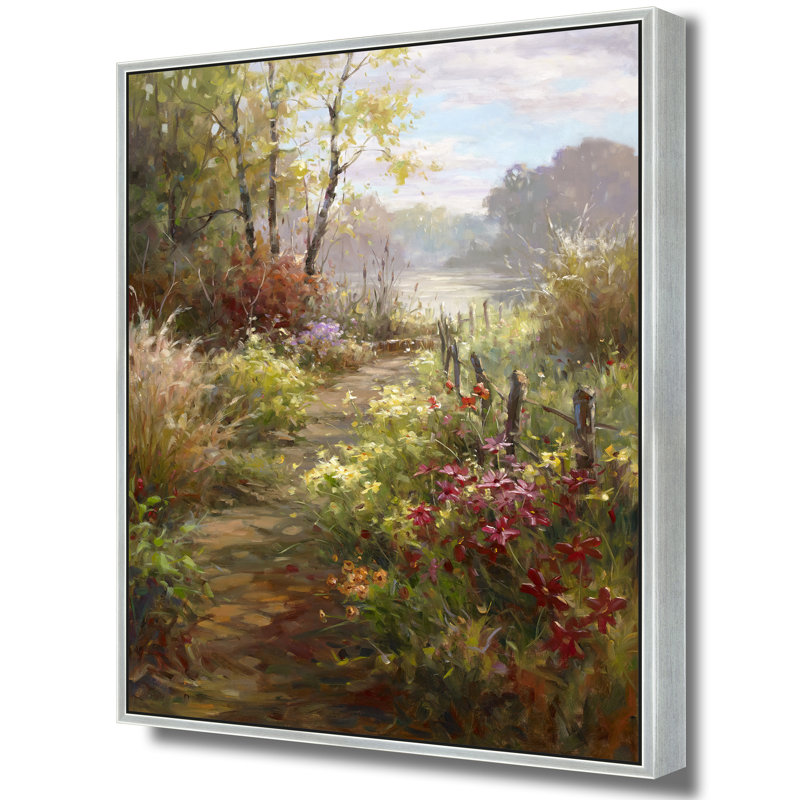 Whispering Meadow Path Print, 42" H x 32" W, Silver