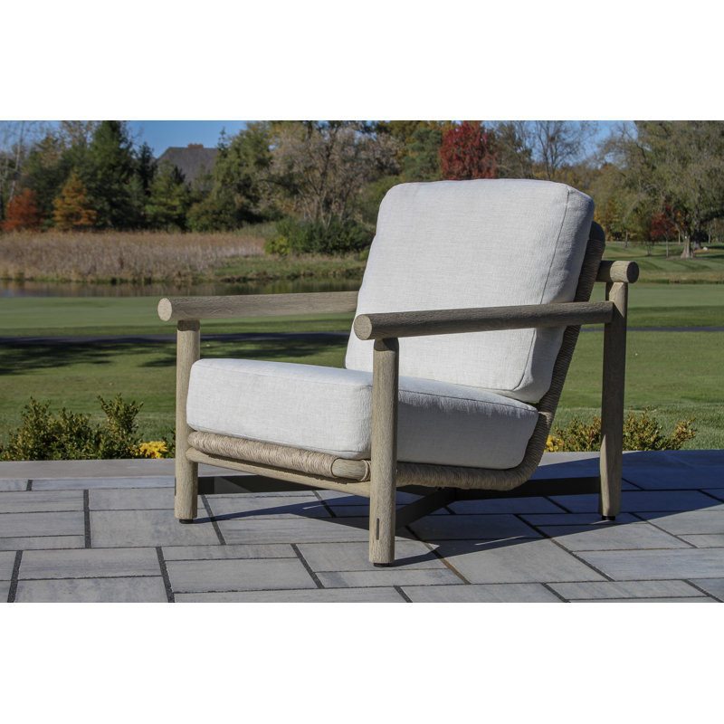 3-piece Teak Lounge Seating Set With Armchairs And Coffee Table, 3 Pieces: Table, 2 Chairs
