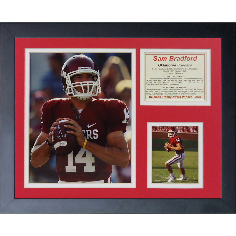 Souvenirs encadrée sam bradford-oklahoma away