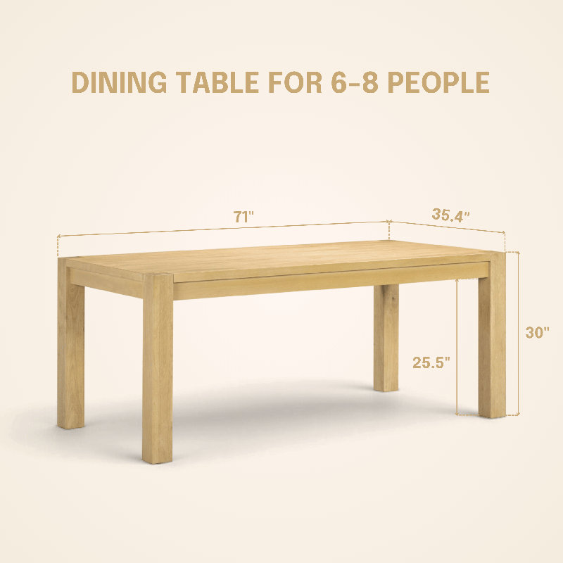 BLOC DE TABLE SABLE 71 POUCES, H 29,92 po x l 70,87 po x P 35,43 po, Sand