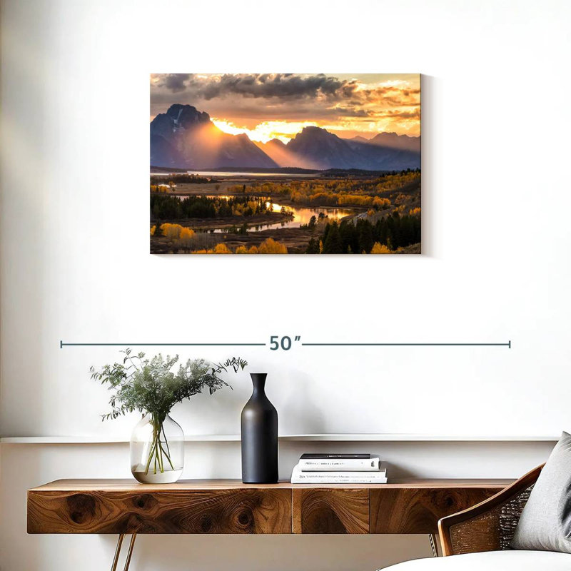 Vue panoramique d'Alvord Grand Teton, H 20 po x l 30 po