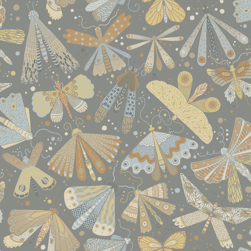 Rouleau de papier peint L 33 pi x l 20,9 po Ana-Lucia Flyga Moss Bonanza, Jaune