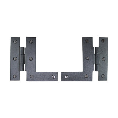 Left and Right Wrought Iron Cabinet Face Mount Hinge