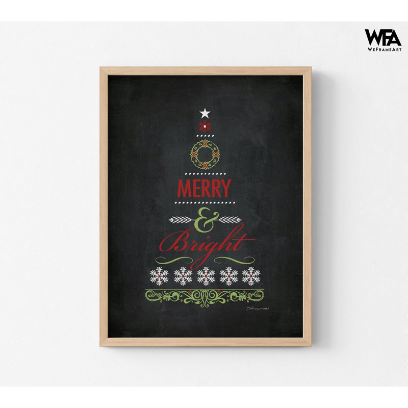 Merry And Bright, Tanné, Reproduction encadrée sans passe-partout, H 16 po x l 12 po