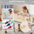 Adjustable Kids Table, Arts and Crafts Child Table with Graffiti Desktop, 7 Level Height Adjustable Children Table for Ages 3-8, Easy to Wipe Toddler Desk for Classrooms/Daycares/Homes,Natural,Grey-1689360064
