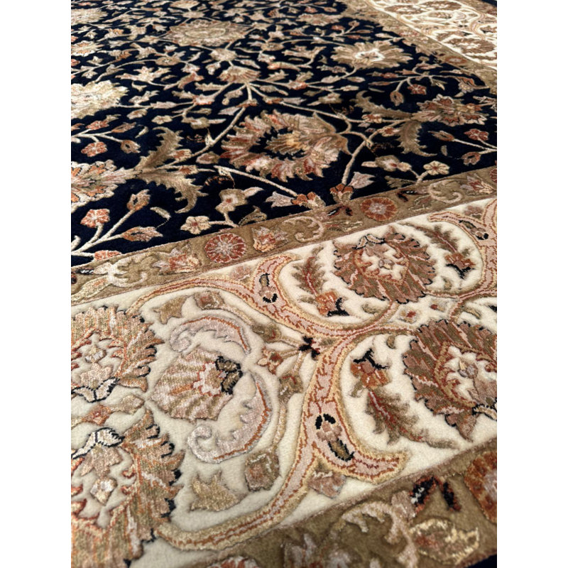 Tapis noir en laine noué à la main Original Original