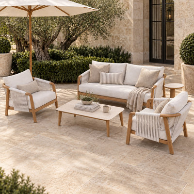 4 - Person Patio Conversation Set with Cushions