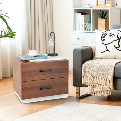 55cm W Manufactured Wood Bedside Table