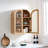 Wood Arch Wall Mounted Bathroom Cabinet-121278948