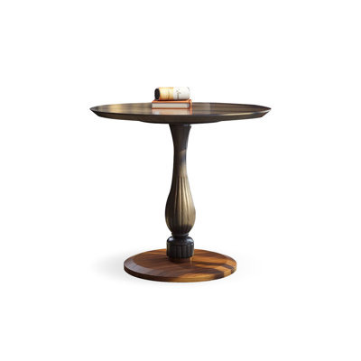 Black&Walnut Round Solid Wood Dining table
