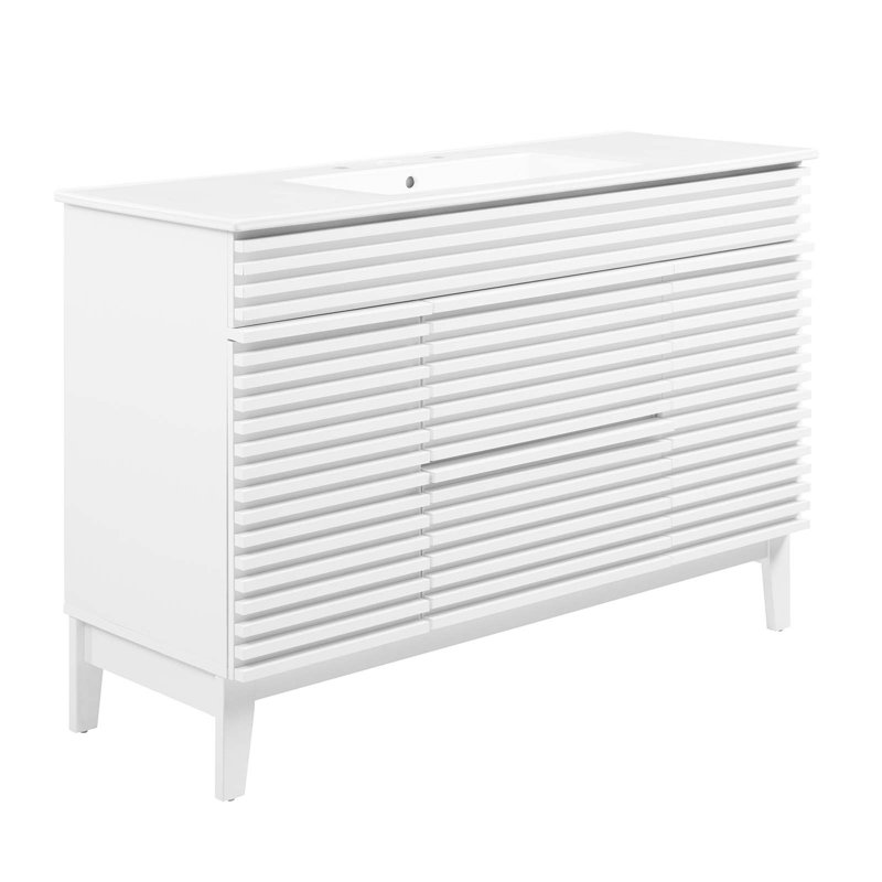 Meuble-lavabo simple 48 po Render, Blanc