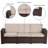 Alderman Faux Rattan Sofa with All-Weather Cushions-1351006508