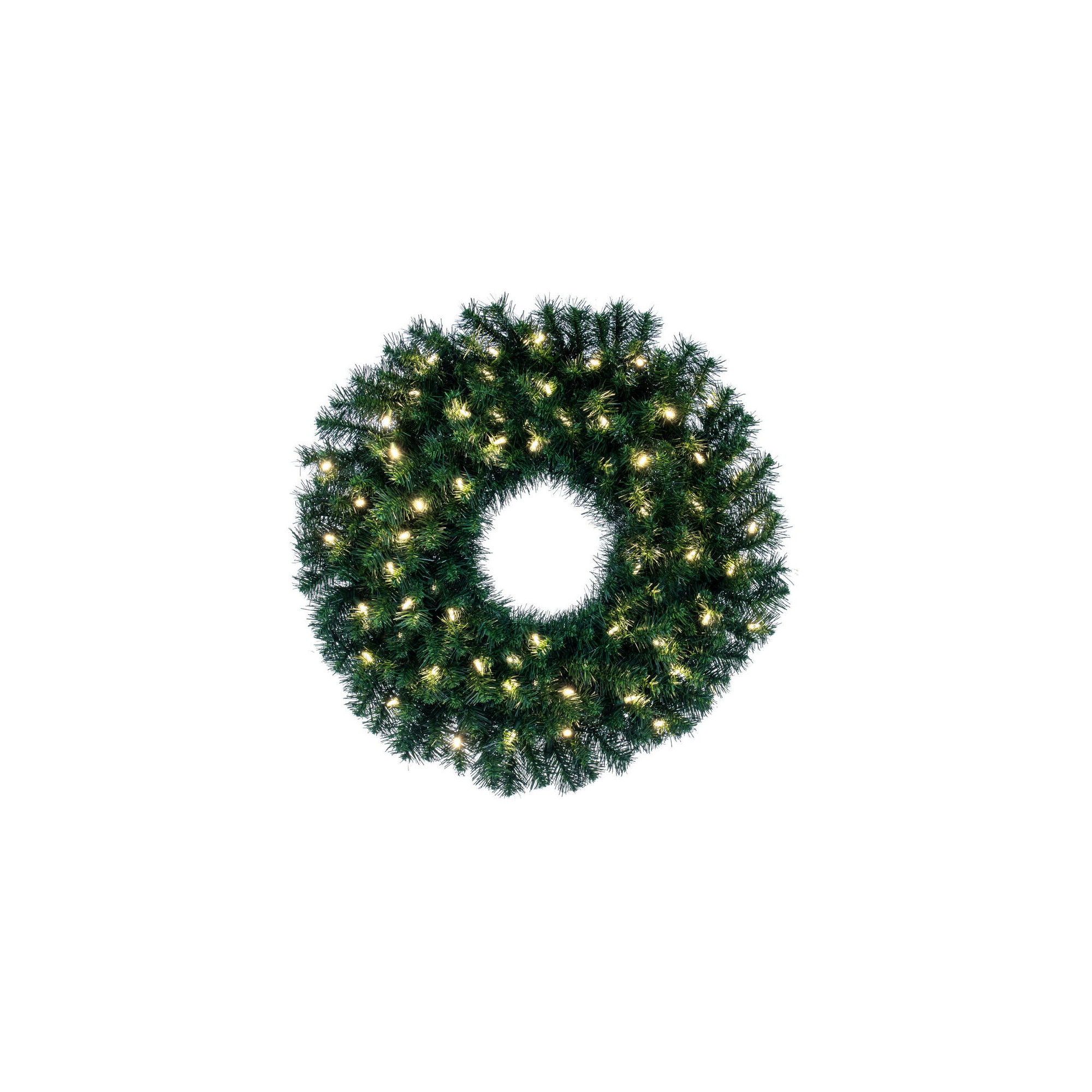 Alanny Artificial Fir Wreath Dura-Lit, 30"
