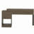 Expandable home office desk, walnut color-134049289