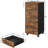 Rustic Brown & Black 7-Drawer File Cabinet - Wooden Office Storage Cabinet, Mobile Filing Drawer For Home Office/Study (Easy Assembly)