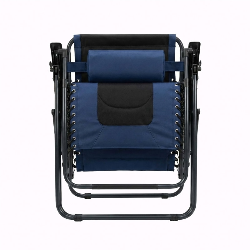 Très grand fauteuil rembourré zéro gravité, Noir + bleu