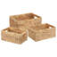Lily Manor Steel and Water Hyacinth Decorative Basket