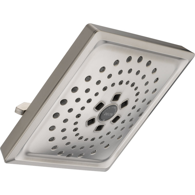 H2Okinetic 3-Spray Square Raincan Shower Head 1.75 GPM, Brilliance Stainless