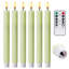 Bougies à DEL cannelées cannelées cannelées sans fil, télécommande, bouton marche / arrêt, à piles, paquet de 6-878360793