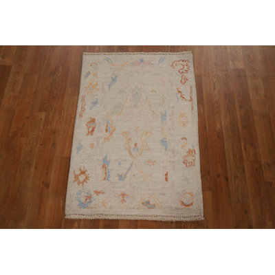 Muted Oushak Oriental Area Rug Wool 2x3