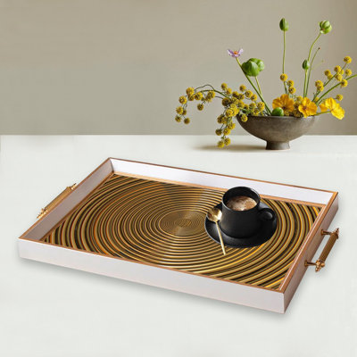 Elegant Glass Tray, 19.7 x 11.4 x 1.4 inches | 100% Durable Glass Construction | Easy to Clean with Damp Cloth | Ideal for Serving, Decorative Display, and Organizing | Stylish Addition to Home Décor