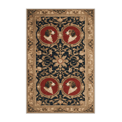Tapis brun français lavable à la machine