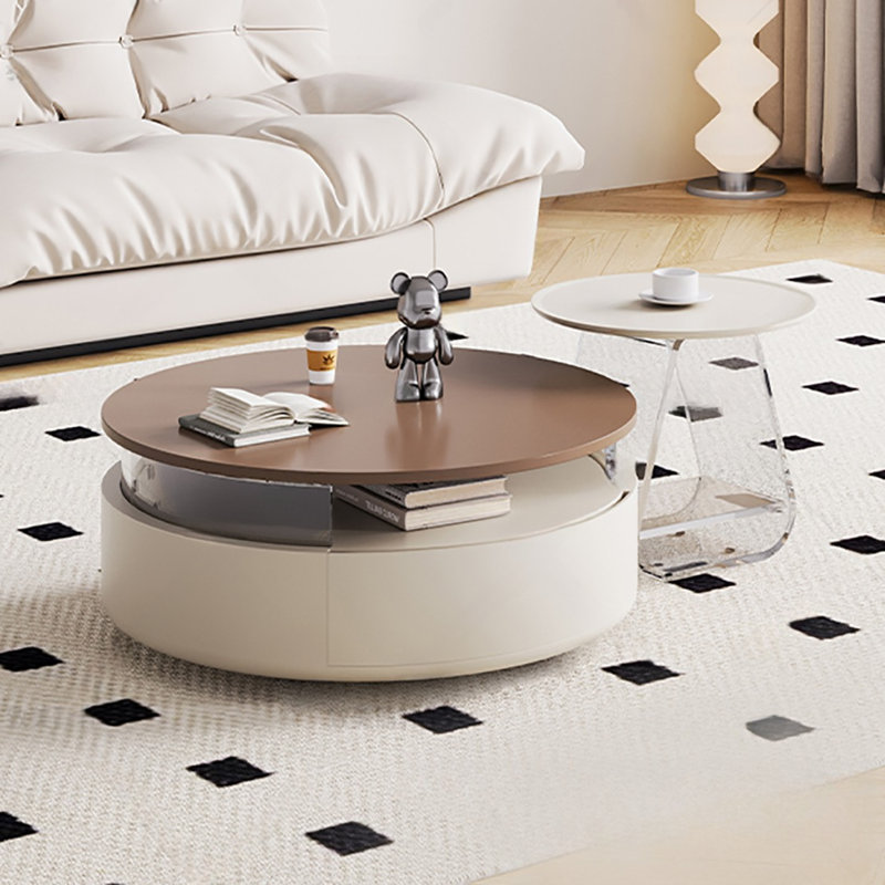 Combinaison de table basse pour petit appartement, Brun