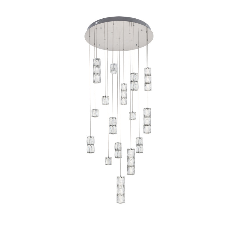 Alfee 16 - Light LED Cluster Pendant, Chrome