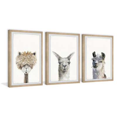 «Spano Fluffy Friends», ensemble de 3 reproductions encadrées