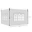 Outsunny Gazebo Side Panels with Window for 3x3(m) Pop Up Gazebo-1926262107