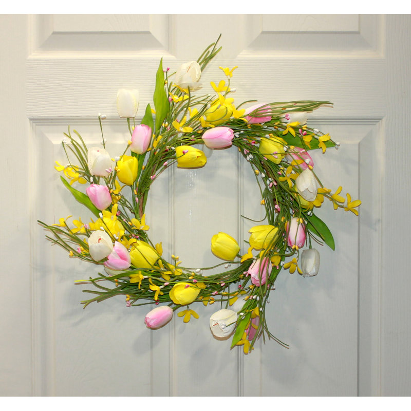 Couronne de tulipe artificielle 20 po