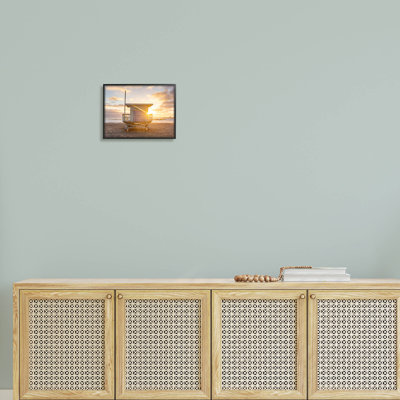 «Beach Hut Sunset Flare Giclee Art» par Jeff Poe, photographie